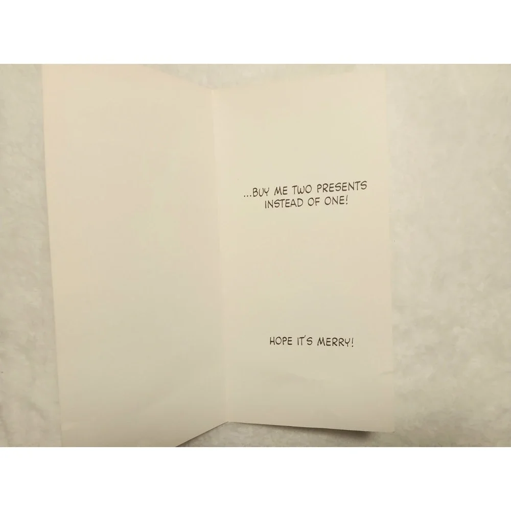 1952 Vintage‎ Lucy Unmarked Christmas Card Peanuts W/envelope